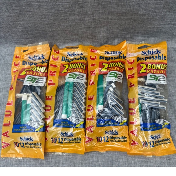 Schick Other - Schick ST2 Slim Twin Disposable Razors 48 Count Total 4 Packs of 12 Vintage 2008